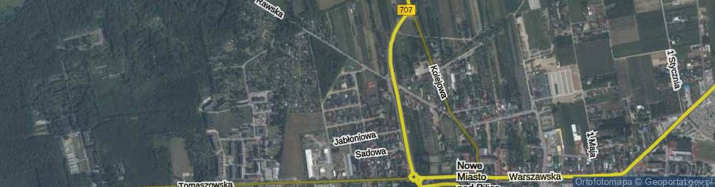 Zdjęcie satelitarne Orzechowa ul.